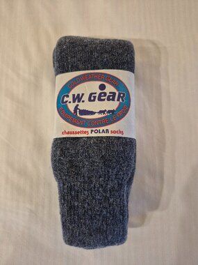 C.W. GEAR Polar Wool Blend Cold Weather Socks Size 9-11 NWT Winter Hiking